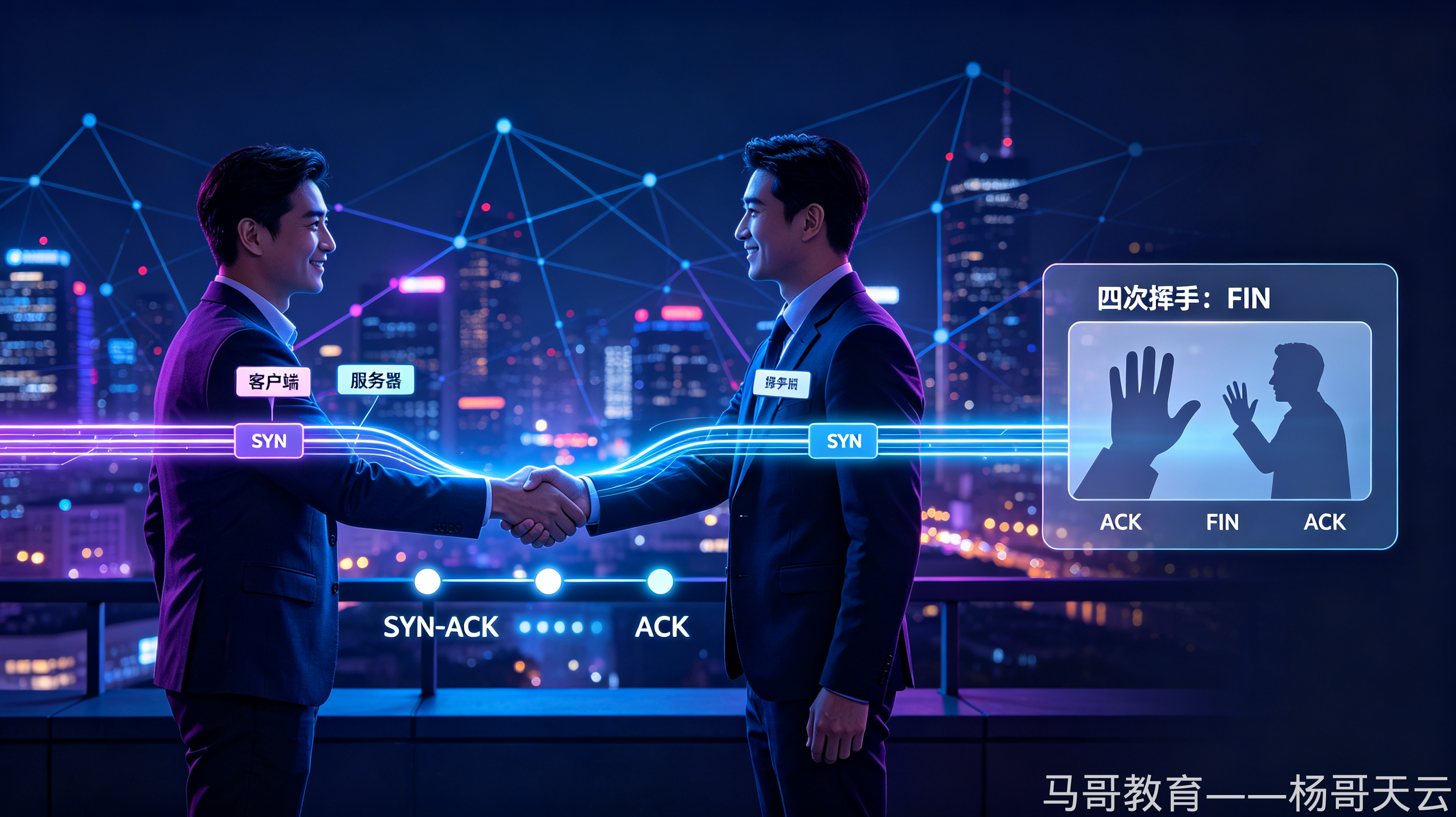 TCP 握手与挥手的场景示意